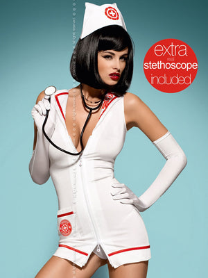 Costum Asistenta Obsessive Emergency Dress + Stetoscop